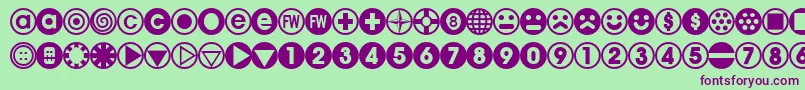 BULLBA   Font – Purple Fonts on Green Background