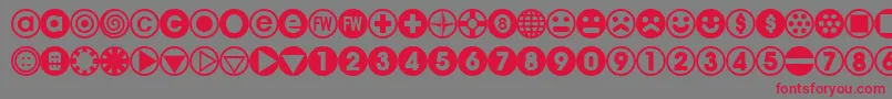 BULLBA  -Schriftart – Rote Schriften auf grauem Hintergrund