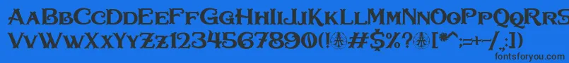 Bullhawk Personal Use Only Font – Black Fonts on Blue Background