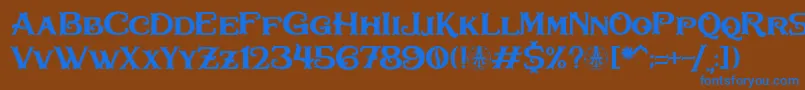 Bullhawk Personal Use Only Font – Blue Fonts on Brown Background