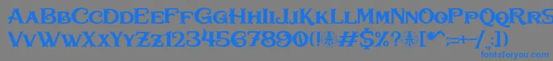 Bullhawk Personal Use Only Font – Blue Fonts on Gray Background