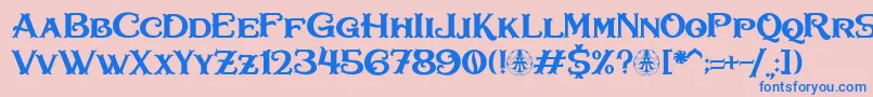 Bullhawk Personal Use Only Font – Blue Fonts on Pink Background