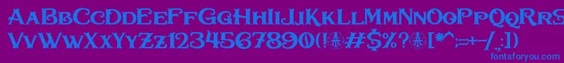 Bullhawk Personal Use Only Font – Blue Fonts on Purple Background