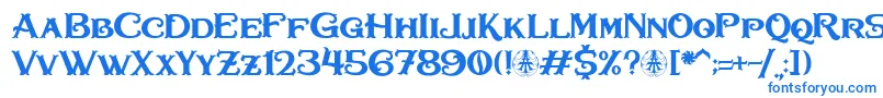 Шрифт Bullhawk Personal Use Only – синие шрифты