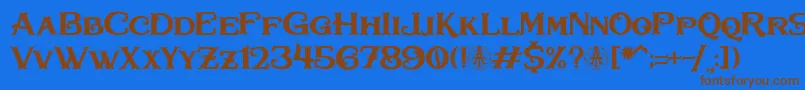 Bullhawk Personal Use Only Font – Brown Fonts on Blue Background