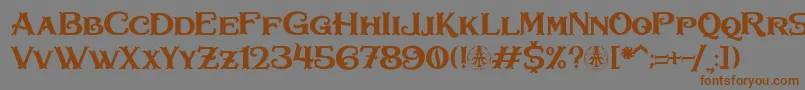 Bullhawk Personal Use Only Font – Brown Fonts on Gray Background