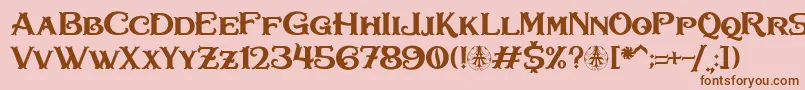Bullhawk Personal Use Only Font – Brown Fonts on Pink Background