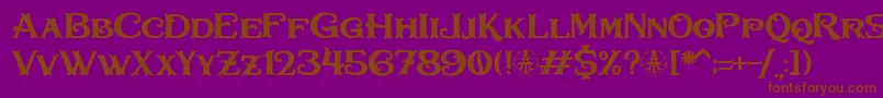 Bullhawk Personal Use Only Font – Brown Fonts on Purple Background