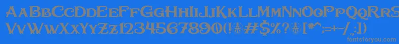 Bullhawk Personal Use Only-Schriftart – Graue Schriften auf blauem Hintergrund