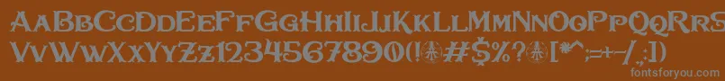 Bullhawk Personal Use Only Font – Gray Fonts on Brown Background