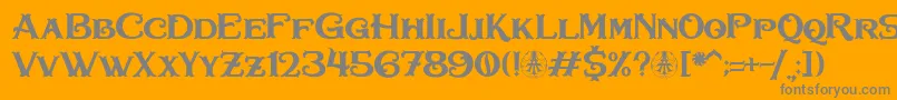 Bullhawk Personal Use Only Font – Gray Fonts on Orange Background
