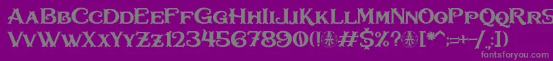 Bullhawk Personal Use Only Font – Gray Fonts on Purple Background