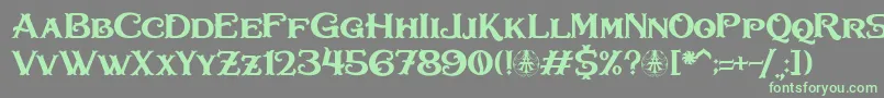 Bullhawk Personal Use Only Font – Green Fonts on Gray Background