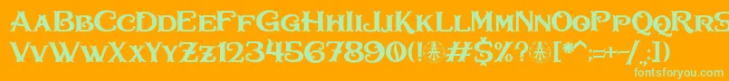 Bullhawk Personal Use Only Font – Green Fonts on Orange Background