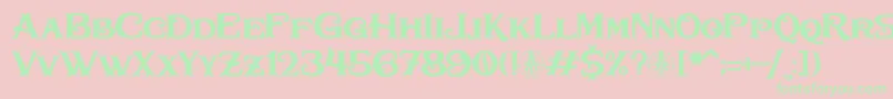 Bullhawk Personal Use Only Font – Green Fonts on Pink Background