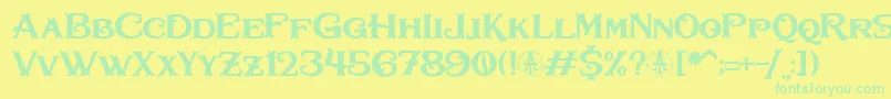 Bullhawk Personal Use Only Font – Green Fonts on Yellow Background