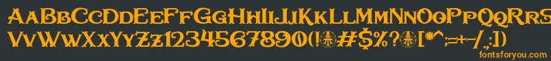 Bullhawk Personal Use Only Font – Orange Fonts on Black Background
