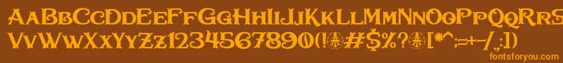 Bullhawk Personal Use Only Font – Orange Fonts on Brown Background