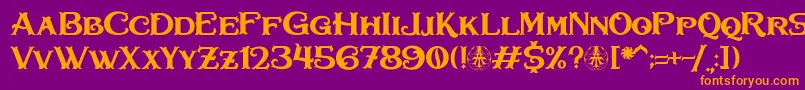 Bullhawk Personal Use Only Font – Orange Fonts on Purple Background