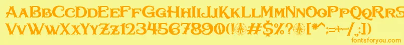 Bullhawk Personal Use Only Font – Orange Fonts on Yellow Background