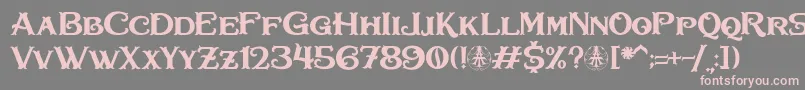 Bullhawk Personal Use Only Font – Pink Fonts on Gray Background