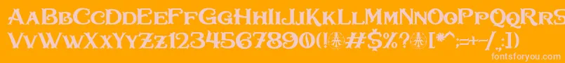 Bullhawk Personal Use Only Font – Pink Fonts on Orange Background