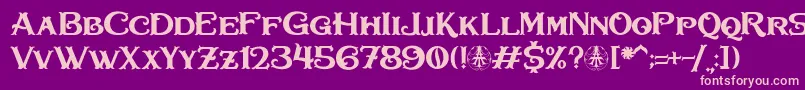 Bullhawk Personal Use Only Font – Pink Fonts on Purple Background