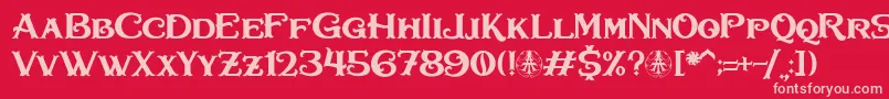 Bullhawk Personal Use Only-Schriftart – Rosa Schriften auf rotem Hintergrund