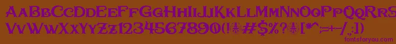 Bullhawk Personal Use Only Font – Purple Fonts on Brown Background