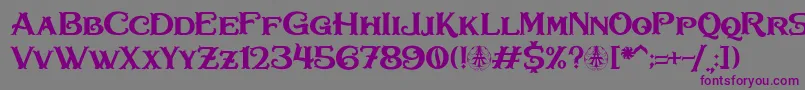 Bullhawk Personal Use Only Font – Purple Fonts on Gray Background