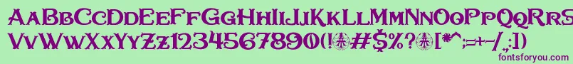 Bullhawk Personal Use Only Font – Purple Fonts on Green Background