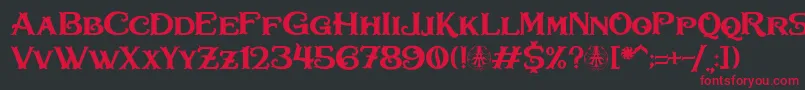 Bullhawk Personal Use Only Font – Red Fonts on Black Background