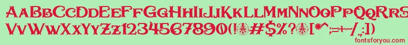 Bullhawk Personal Use Only Font – Red Fonts on Green Background