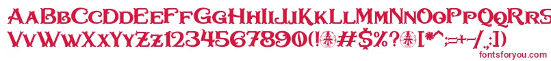 Шрифт Bullhawk Personal Use Only – красные шрифты на белом фоне