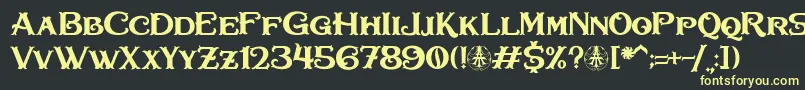 Bullhawk Personal Use Only Font – Yellow Fonts on Black Background