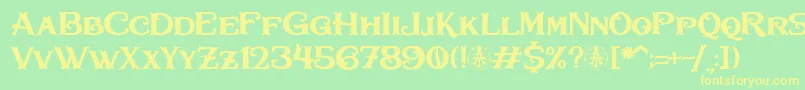 Bullhawk Personal Use Only Font – Yellow Fonts on Green Background