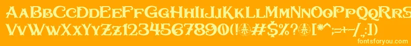 Bullhawk Personal Use Only Font – Yellow Fonts on Orange Background