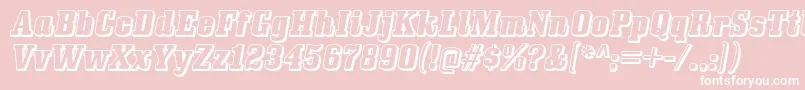 bullpen 3d Font – White Fonts on Pink Background