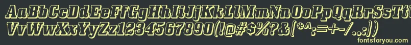 bullpen 3d Font – Yellow Fonts on Black Background