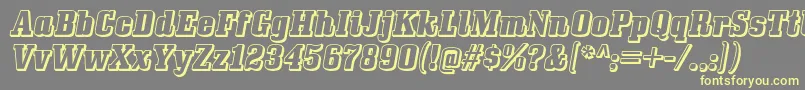 bullpen 3d Font – Yellow Fonts on Gray Background