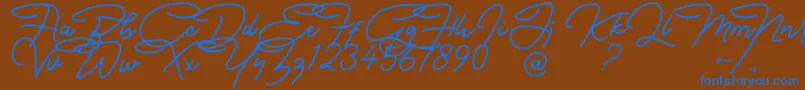 Más sobre la fuente Bullstander Free Font fuente Bullstander Free Font – Fuentes Azules Sobre Fondo Marrón