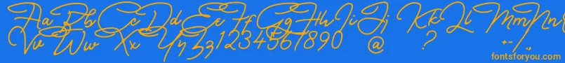 Más sobre la fuente Bullstander Free Font fuente Bullstander Free Font – Fuentes Naranjas Sobre Fondo Azul