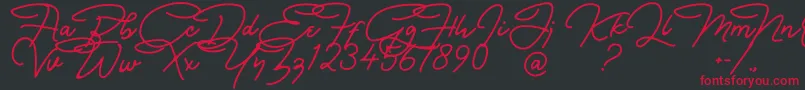 フォントBullstander Free Font – 黒い背景に赤い文字