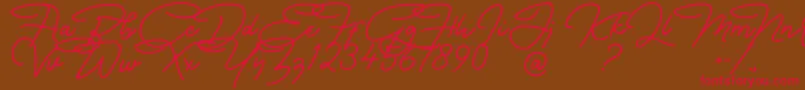 Police Bullstander Free Font – polices rouges sur fond brun
