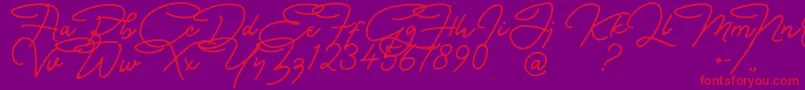 Bullstander Free Font Font – Red Fonts on Purple Background