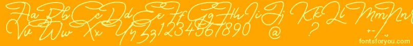 Bullstander Free Font Font – Yellow Fonts on Orange Background