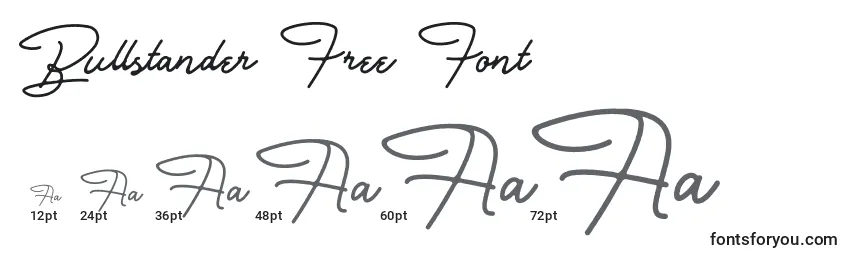 Größen der Schriftart Bullstander Free Font