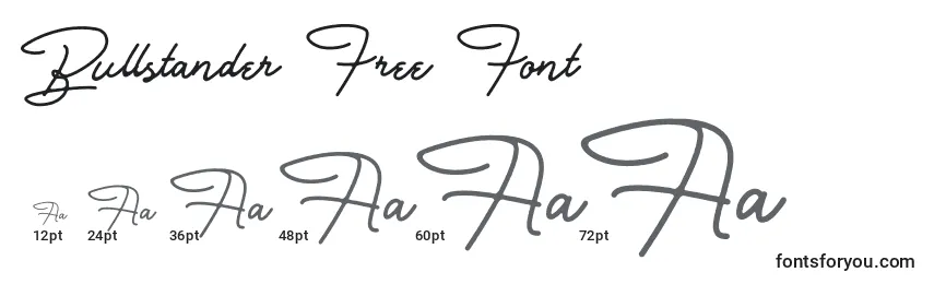 Размеры шрифта Bullstander Free Font