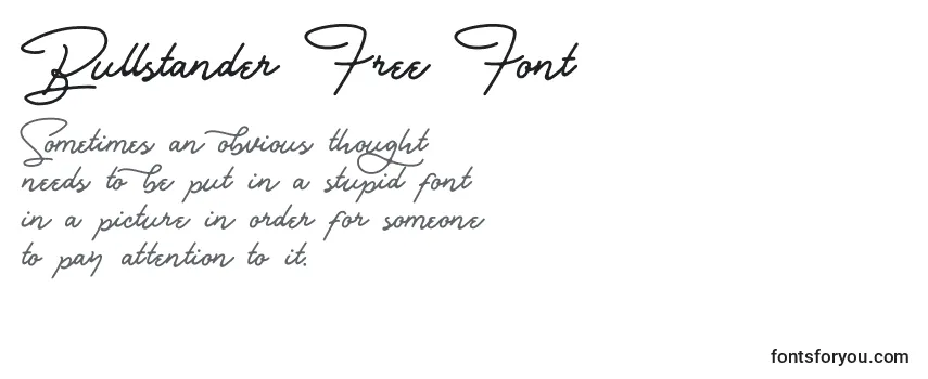 フォントBullstander Free Font