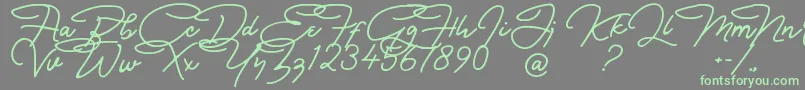 Czcionka Bullstander Free Font – zielone czcionki na szarym tle